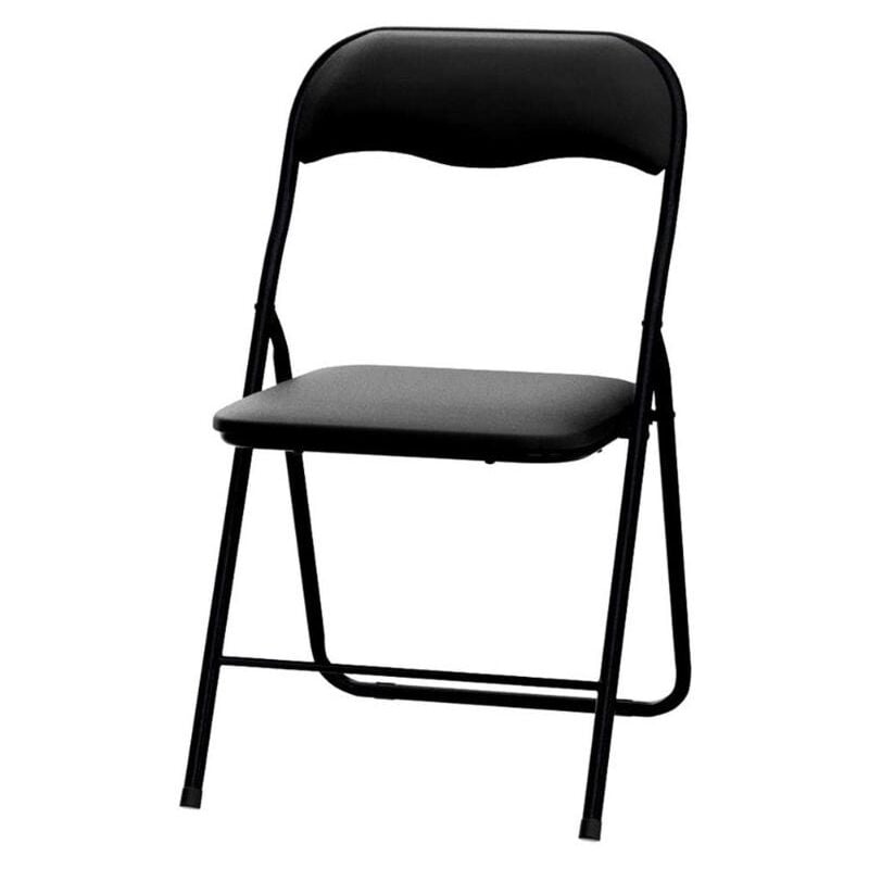 DUPI silla plegable acolchada negra , Silla plegable acolchada negraSilla plegable económica y multifuncional para cualquier tipo de ocasión tanto para interiores como exterior
