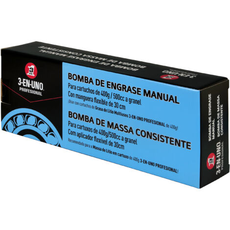 3ENUNO Bomba de engrase manual para cartucho de grasa de litio 400gr