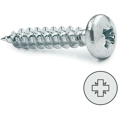tornillo rosca madera cabeza redonda poz largo 25mm diámetro 3.5mm (caja 1000)