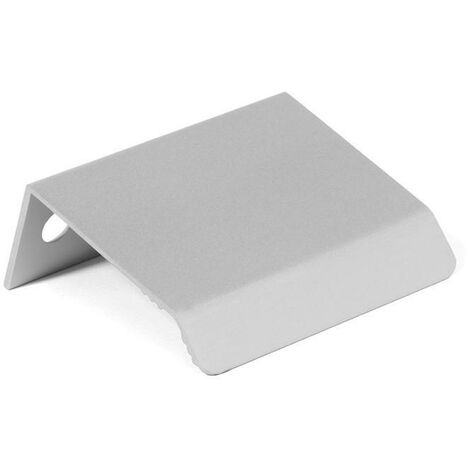 tirador aluminio modelo curve disponible en acabados blanco mate, negro mate y anodizado mate acabado anodizado mate dist. agujero dist. 32mm. (caja 25)
