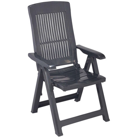 PROGARDEN sillon posiciones resina tampa antracita , Sillón posiciones resina Tampa antracitaFabircada en polipropileno de alta calidadApto para exterioresPlegableR