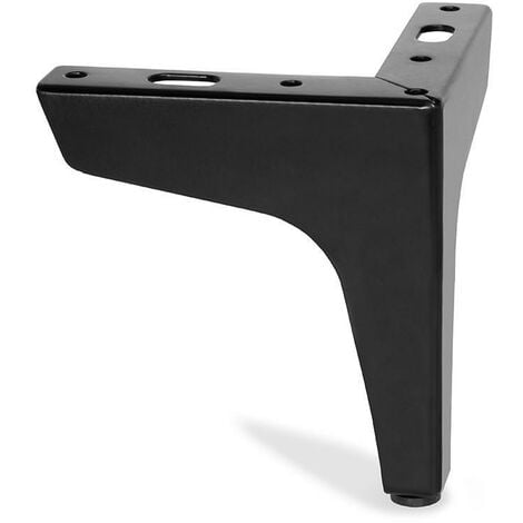 pata metálica modelo dyra h100-h120 acabado negro y blanco mate acabado negro mate altura h120