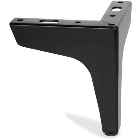 pata metálica modelo dyra h100-h120 acabado negro y blanco mate acabado negro mate altura h120