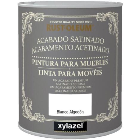 Rust-Oleum Bruguer Pintura para Muebles Satinado Blanco Algodón 750 ml