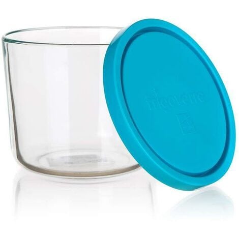 Frigoverre - Fiambrera cuadrada de cristal con tapa de plástico