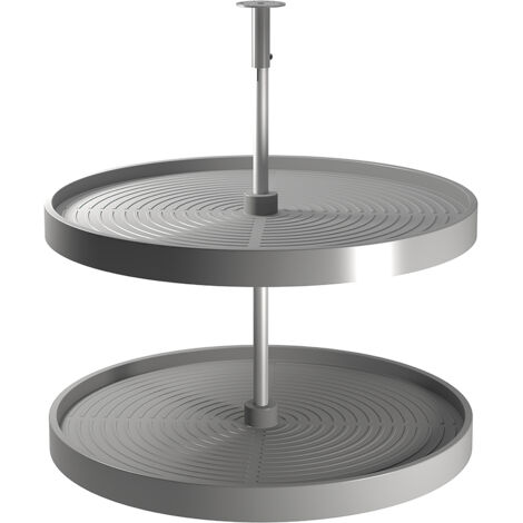 Emuca Shelvo conjunto de bandejas grises para muebles de esquina