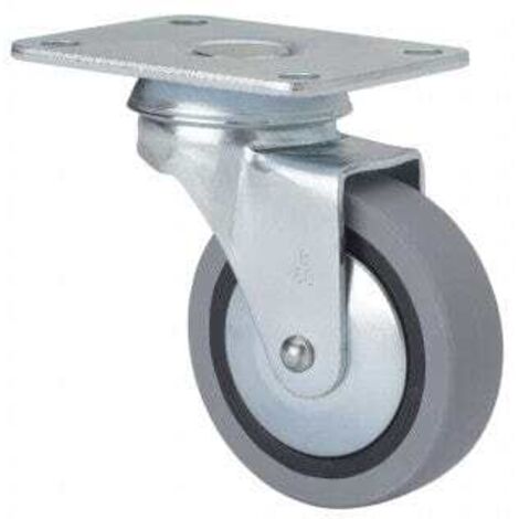 rueda giratora placa 10bsr50cp-pgi poliamix-goma gris eje liso