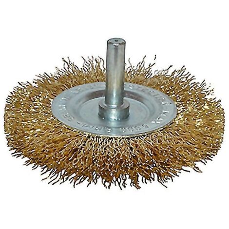 JAZ cepillo acero circular 7530-0.30x75-1/4 , Cepillo disco con espiga de 1/4 BDER 7530. - Tamaño: 75 mm. - Características: - Forma de alambre: Ondulado grueso. - Tamaño de alambr (1/3)