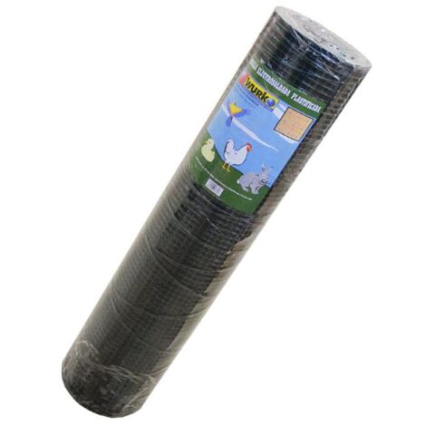 WURKO malla electrosoldada 19x19mm 1 m plastificada rollo 25 m (1/2)