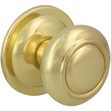 AMIG pomo 55 acero latonado caja 2 , Pomo puerta latonado Mod 55 Amig Pomo de puerta hueco Para puerta de anchura 70 mm Fabricado en acero de alta calidad y resistente<