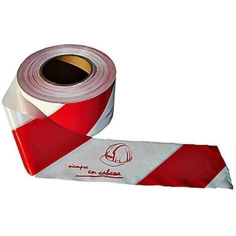 JAR banda señales  8cm.bicolor-400 250mt rollo , Banda de señalización bicolorRollo de 250 metrosGalga 400Ancho de la cinta 8cmColor blanco y rojoFabricada en p