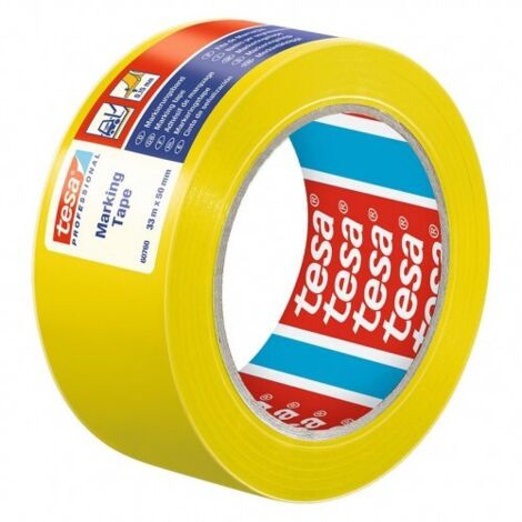 Cinta De Señalización Adhesiva 33mX50mm Amarillo Tesa