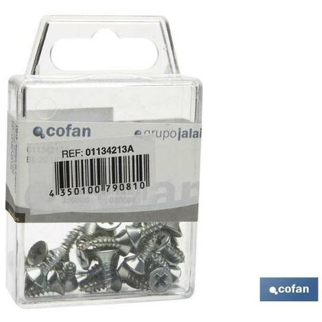 COFAN blíster de 20 uds. din-7982 m-48x19 venta unitaria , Tornillo Roscachapa Cabeza Avellanada Phillips DIN 7982 Blíster Estándar