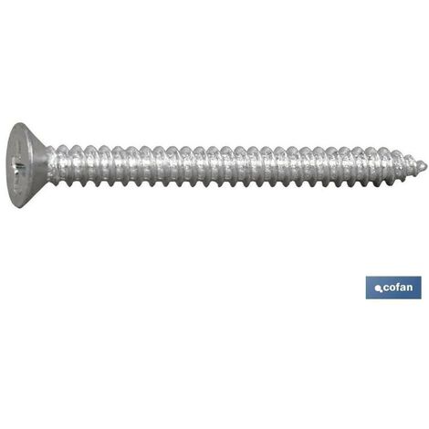 COFAN blíster de 20 uds. din-7982 m-48x19 venta unitaria , Tornillo Roscachapa Cabeza Avellanada Phillips DIN 7982 Blíster Estándar