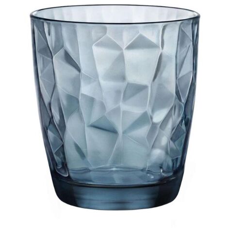 VASOS DIAMOND ACQUA AZUL 30 CL BANDEJA 6