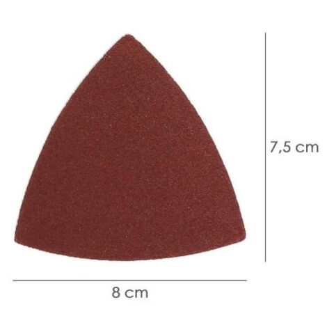 4 Placas De Lija Triangulares De 93 Mm + 24 Hojas - Para Madera, Metal Y Plástico