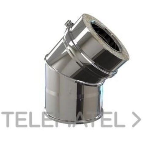 ROS codo 45º 80 doble pared 2700624 ros , Codo 45º 80 Doble Pared 2700624 de la marca Ros Chimney.
