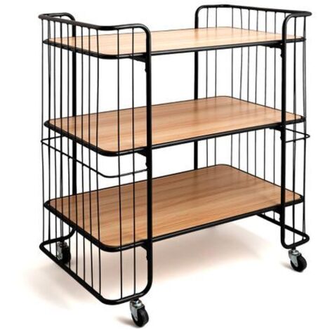 EXCELLENT carro camarera 3 pisos ruedas moa 75x45x85 cm , Carro camarera 3 pisos ruedas Moa 75 x 45 x 85 cmFabricado en metal y madera de alta calidadFácil montajeInclu (1/5)