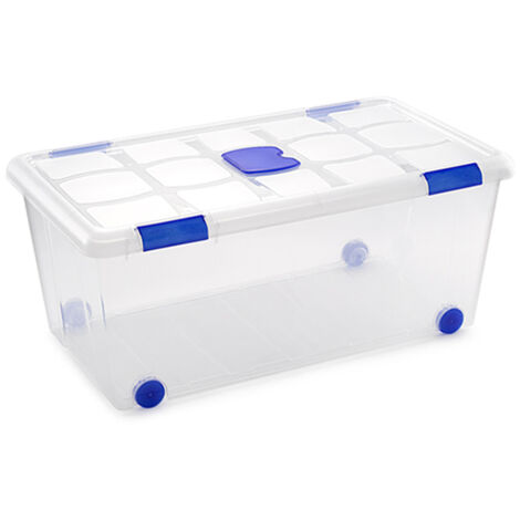 PLASTICFORTE caja plastico n7 62 litros 11118 , Caja plástico n7 62 litros 11118Fabricado en plástico de alta resistenciaPerfecta para guardar su cosasIncluye cierre he