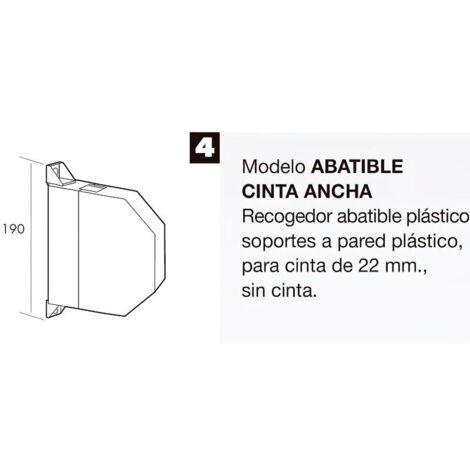 WOLFPACK LINEA PROFESIONAL recogedor persiana abatible blanco cinta 22 mm.