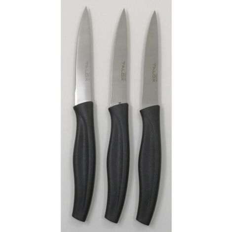 TALOX talox pack 3 cuchillo peladores mango negro 20160-03 , CUCHILLO ACERO INOX. MANGO DE POLIPROPILENO90 MM (1/2)