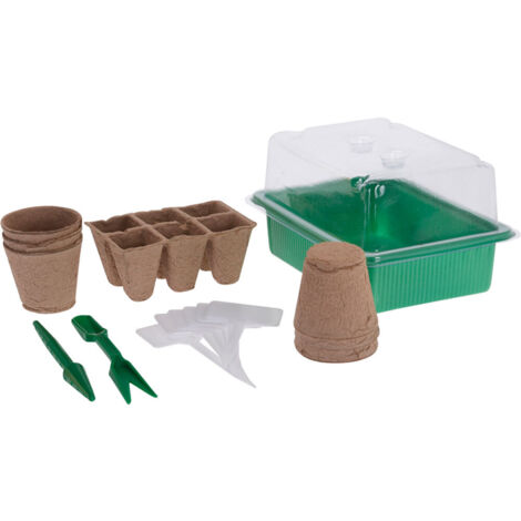 PROGARDEN semillero &43 accesorios cultivo lote , Conjunto cultivoEste es un fantástico mini kit de invernadero de 17 piezas para ayudarlo a comenzar a plantar sus semillas para
