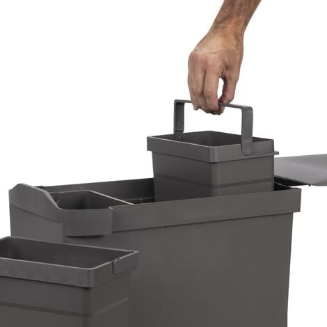 Cubo de reciclaje ecológico 16 litros de 2 compartimentos, reciclaje de  basura / cubos de reciclaje, Gran Capacidad, para Papel, Vidrio y Plástico,  Id : : Hogar y cocina