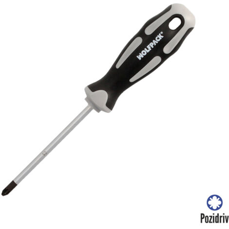 destornillador pozidriv acero s2 mango tpr bimaterial. medida pz 2 x ø 6 x 100 mm.  din5262. (1/5)