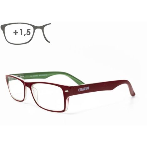 gafas lectura kansas rojo / verde. aumento +1,5 gafas de vista, gafas de aumento, gafas visión borrosa