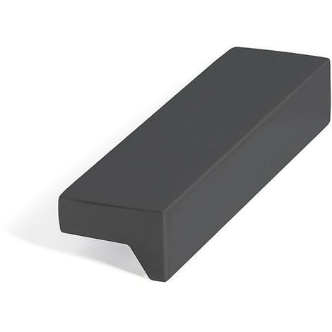 tirador de aluminio modelo leman acabado negro mate dist. agujero dist. 64mm.