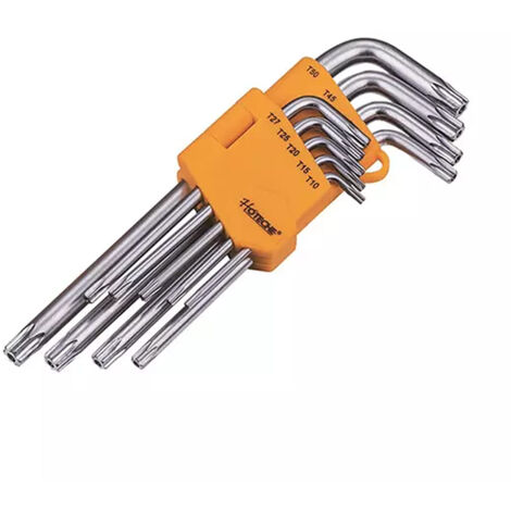 LLAVES TORX LARGAS CROMO VANADIO JUEGO 9