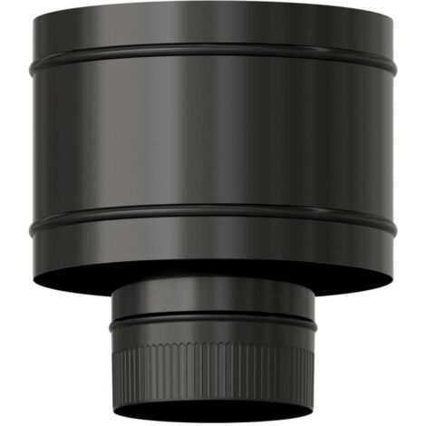 terminal antirrevocante estufa vitrificado negro ø 120 mm. sombrero tubo chimenea, sombrero tubo humo, sombrero tubo calefacción