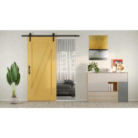 Emuca Tirador para puertas correderas colgadas de madera Pasadena, Longitud 240 mm, Intereje 180 mm, Acero, Negro texturizado - (1/10)
