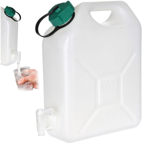 EDA bidon agua con grifo 5 litros , Bidón agua con grifo 5 litrosFabircado en plástico de alta calidadDesbordamiento del grifo: &434 cmDiámetro del paso del tapón: 30 mm&lt