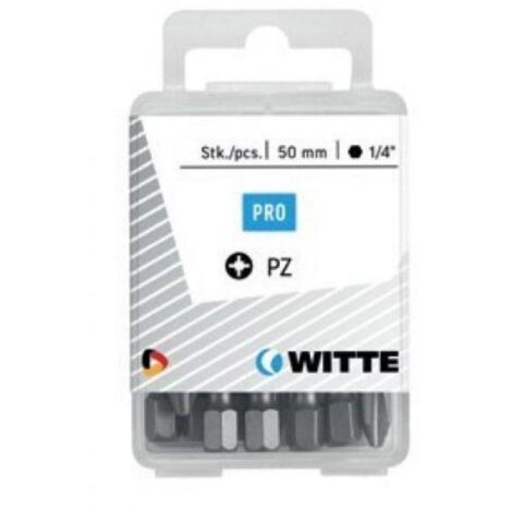 Juego de puntas WITTE Pozidriv PZ2 10 Unidades 10 Piezas (1/2)