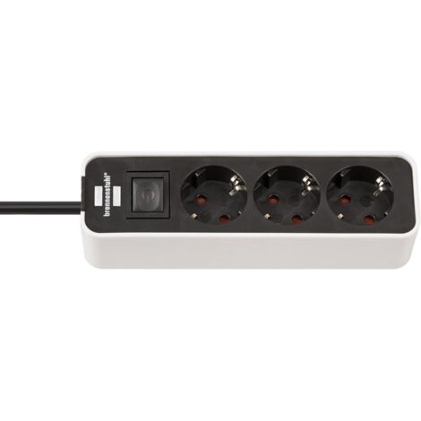brennenstuhl-1153230020-base mxfaltiple ecolor blanca/ negra con diseño compacto (3 tomas)