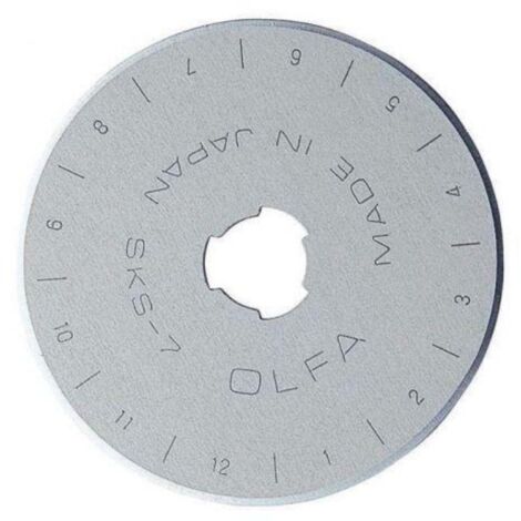 OLFA RB-45-1 CUCHILLA CIRCULAR 45 MM COLOR PLATEADO - ESPESOR 0,3 MM CONTENIDO 10 uds