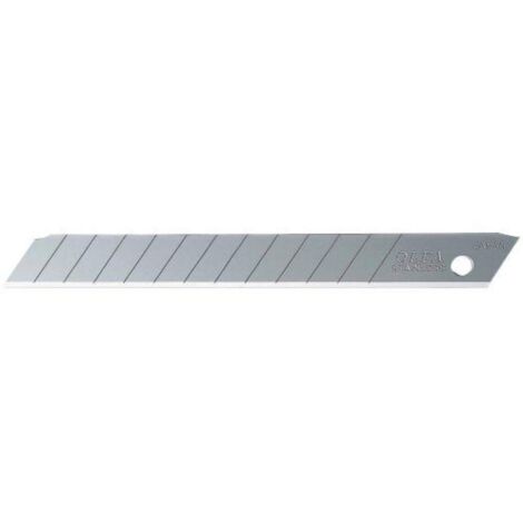 OLFA AB-10S PACK DE 10 CUCHILLAS TROCEABLES 9 MM ACERO INOXIDABLE PLATEADAS CONTENIDO 50 uds