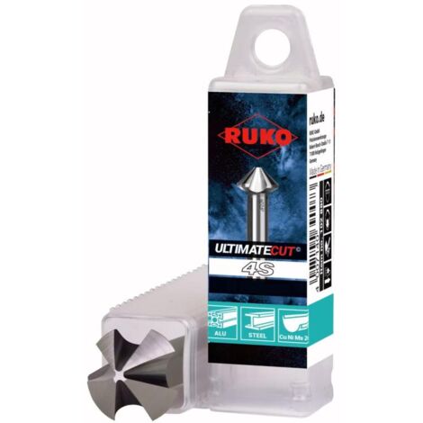 RUKO 102118 Avellanatore Conico HSS DIN 335 Forma C 90° - Utensile Di Precisione Per Metallo, 15 Mm, Made In Germany