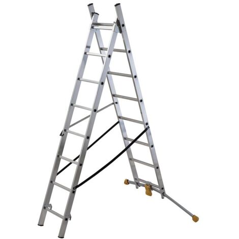 hailo-1410-801-escalera combinada de 2 tramos con estabilizador curvo hobbylot (2x7)