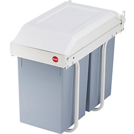 hailo-3659-001-cubo de reciclaje integrable multi-box duo l de 2x14 litros