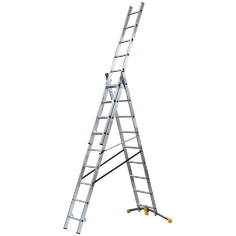 Escalera combinada HAILO 1422-801 3 tramos con estabilizador (3X9)