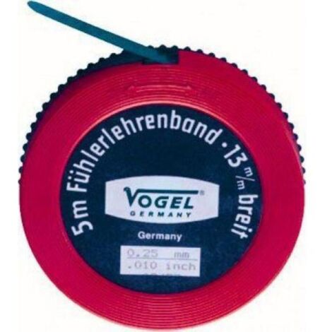 vogel-455004-rollo fleje calibrado 5 m x 12,7 mm (espesor 0,04 mm)