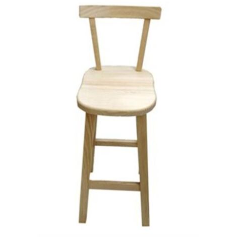 ARTEMA taburete con respaldo madera 70/98 cm , Taburete con respaldo madera 70/98 cmFabricado en pino macizoFácil limpiezaAltura del asiento 70 cmAltura total 98