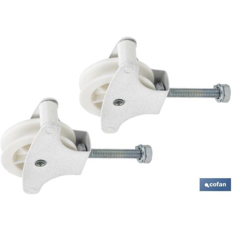 Juego De Poleas Para Tendedero De Exterior Con Divisor Tipo S, Tensor