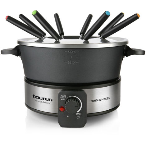 TAURUS fondue electrica 2 l 8 personas ff2 , Fondue eléctrica 2 litros 8 piezas FF2La comida más divertida con FF2, la fondue ideal para reunirte con tus amigos y família y dis