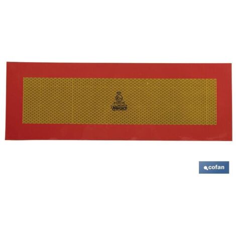 pack de 2 uds. placa adhesiva v-6 para vehículo largo 565 x 200 mm