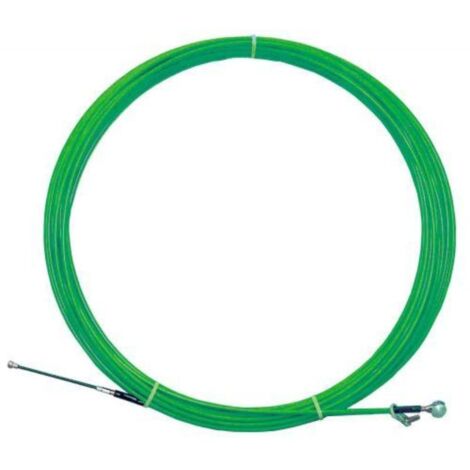 atm-780040-guía pasahilos fleje acero/nylon punta intercambiable (largo 40 m diametro  6 mm)