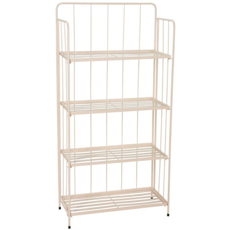 PROGARDEN estanteria plegable 58x45x118,5 cm blanca , Estanteria plegable 58x45x118,5 cm blanca. -Estantería metálica verde 118cmUna estantería auxiliar realizada en metal acab