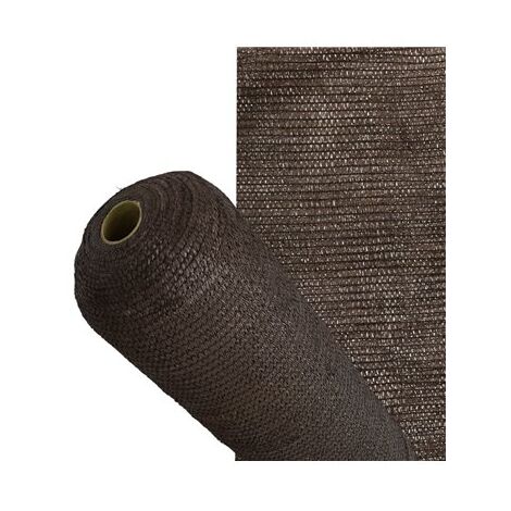 SATURNIA Malla Sombreo Rollo 1 x 50 Metros, Reduce Radiación, Protección Jardín y Terraza, Regula Temperatura, Color Marrón